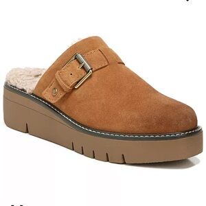 NATURALIZER Wayde Suede And Sherpa Mules NEW